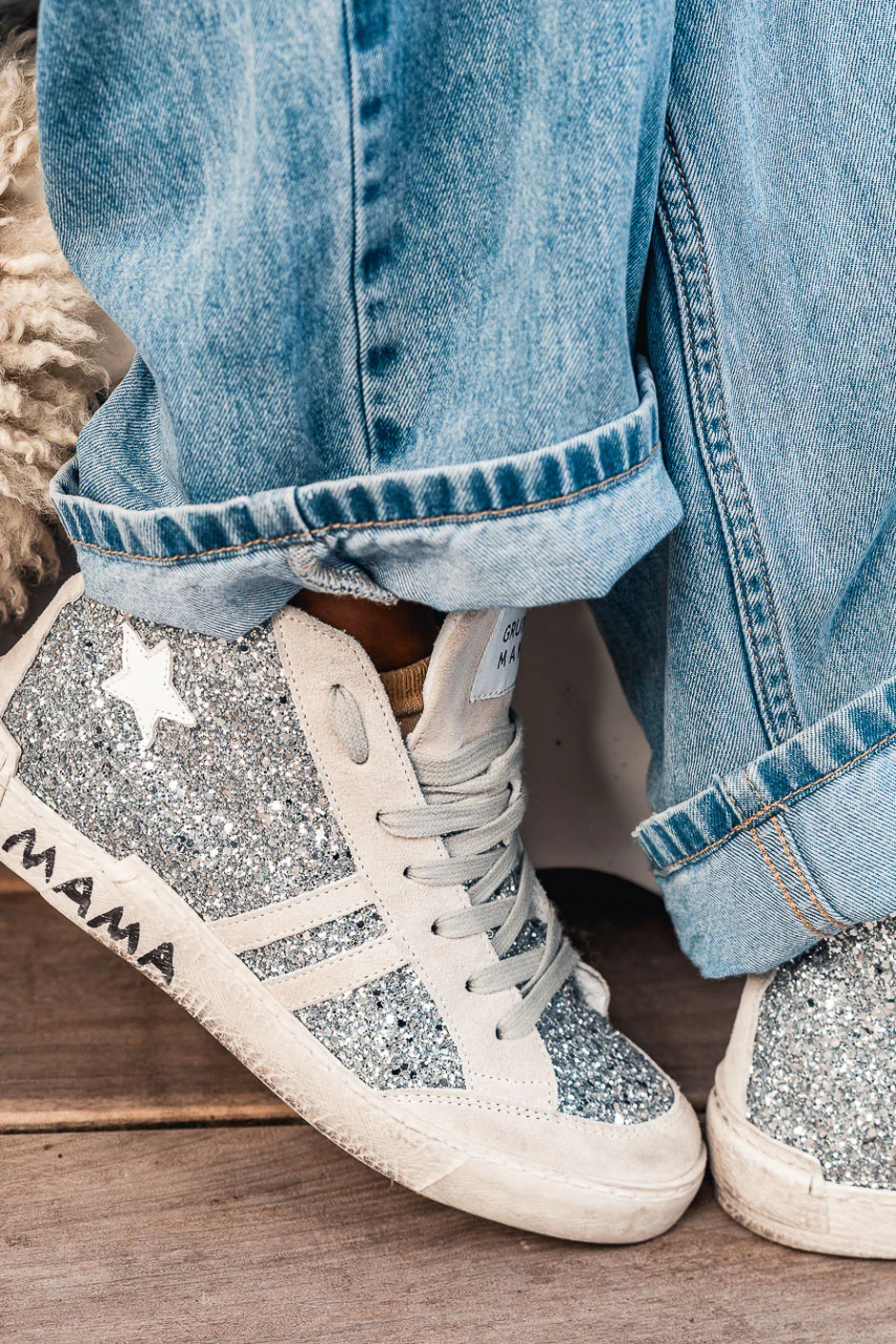 Sneakers Grungemama New Allglitter silver - Image 8