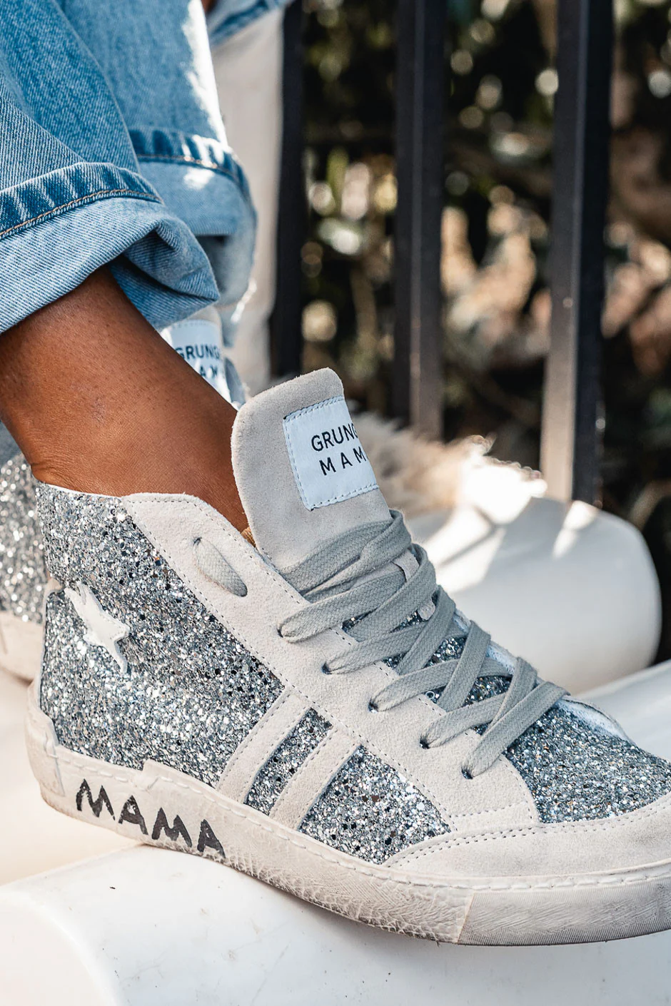 Sneakers Grungemama New Allglitter silver - Image 9