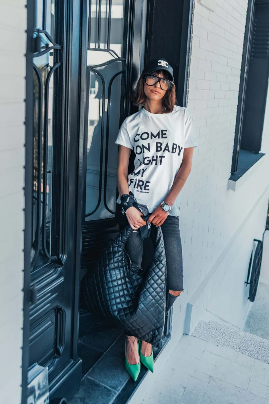 T-shirt Grungemama Baby blanc/noir - Image 5