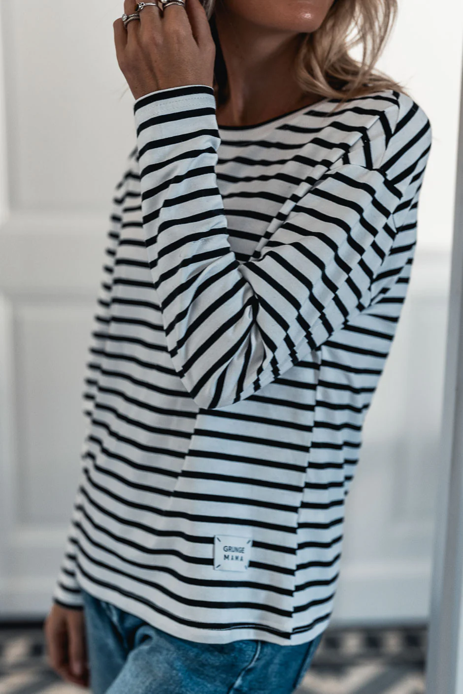 T-shirt Grungemama Doe raye - Image 2