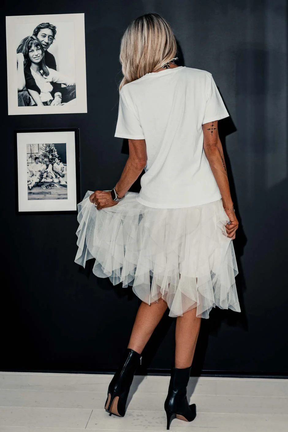 T-shirt ANNIVERSAIRE GRUNGEMAMA HAPPY BLANC - Image 3
