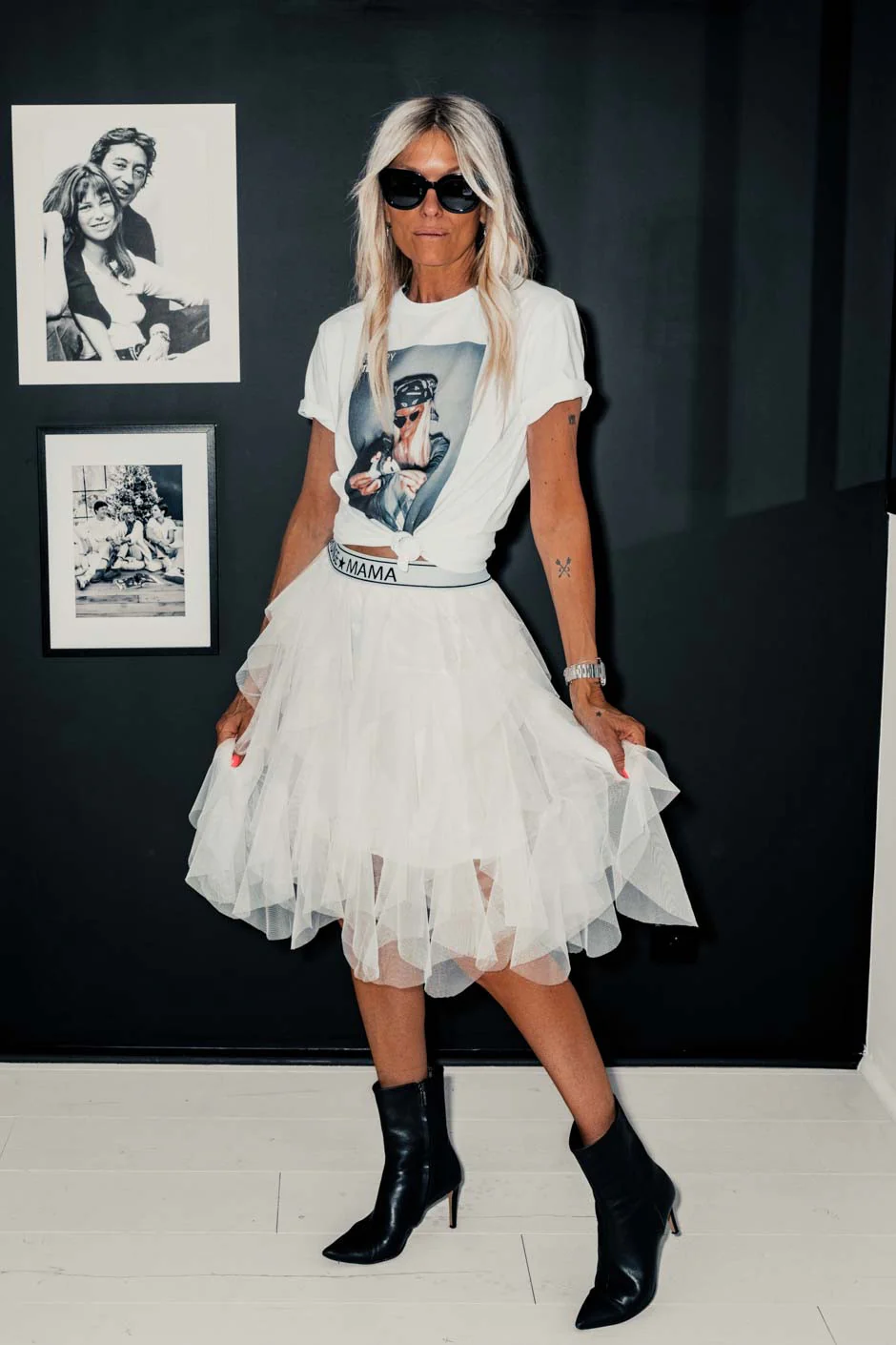 T-shirt ANNIVERSAIRE GRUNGEMAMA HAPPY BLANC - Image 6