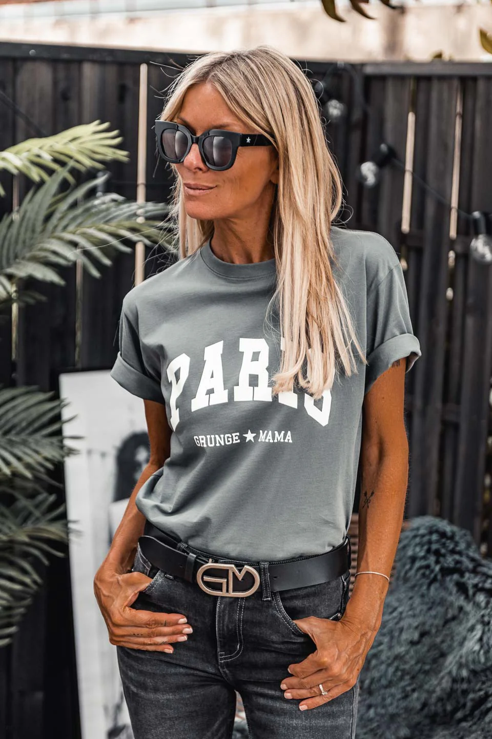 T-shirt grungemama Paris kaki - Image 7