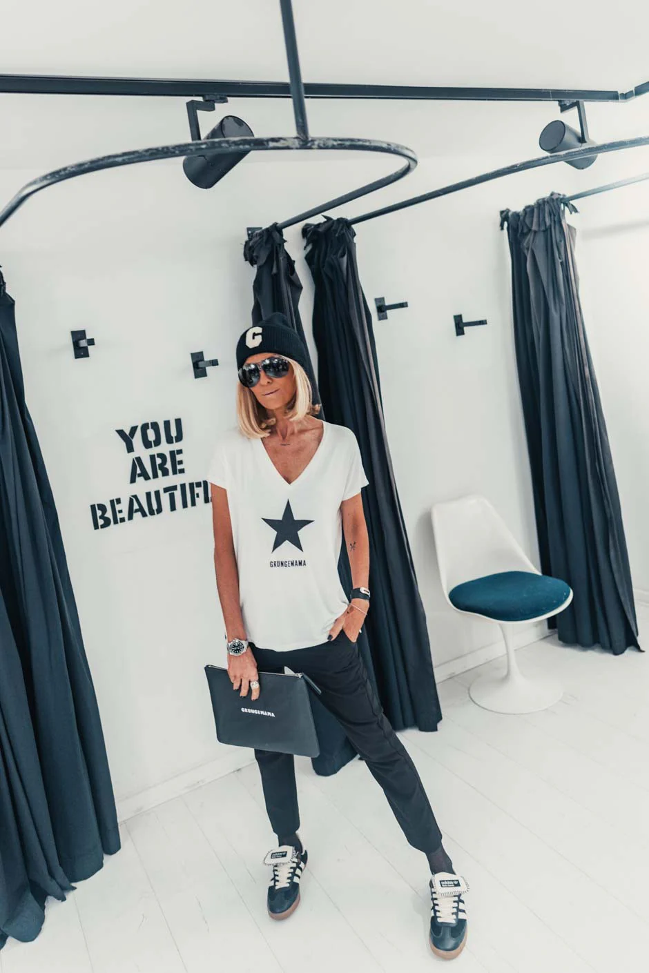 T-SHIRT GRUNGEMAMA PIERCE BLANc - Image 2