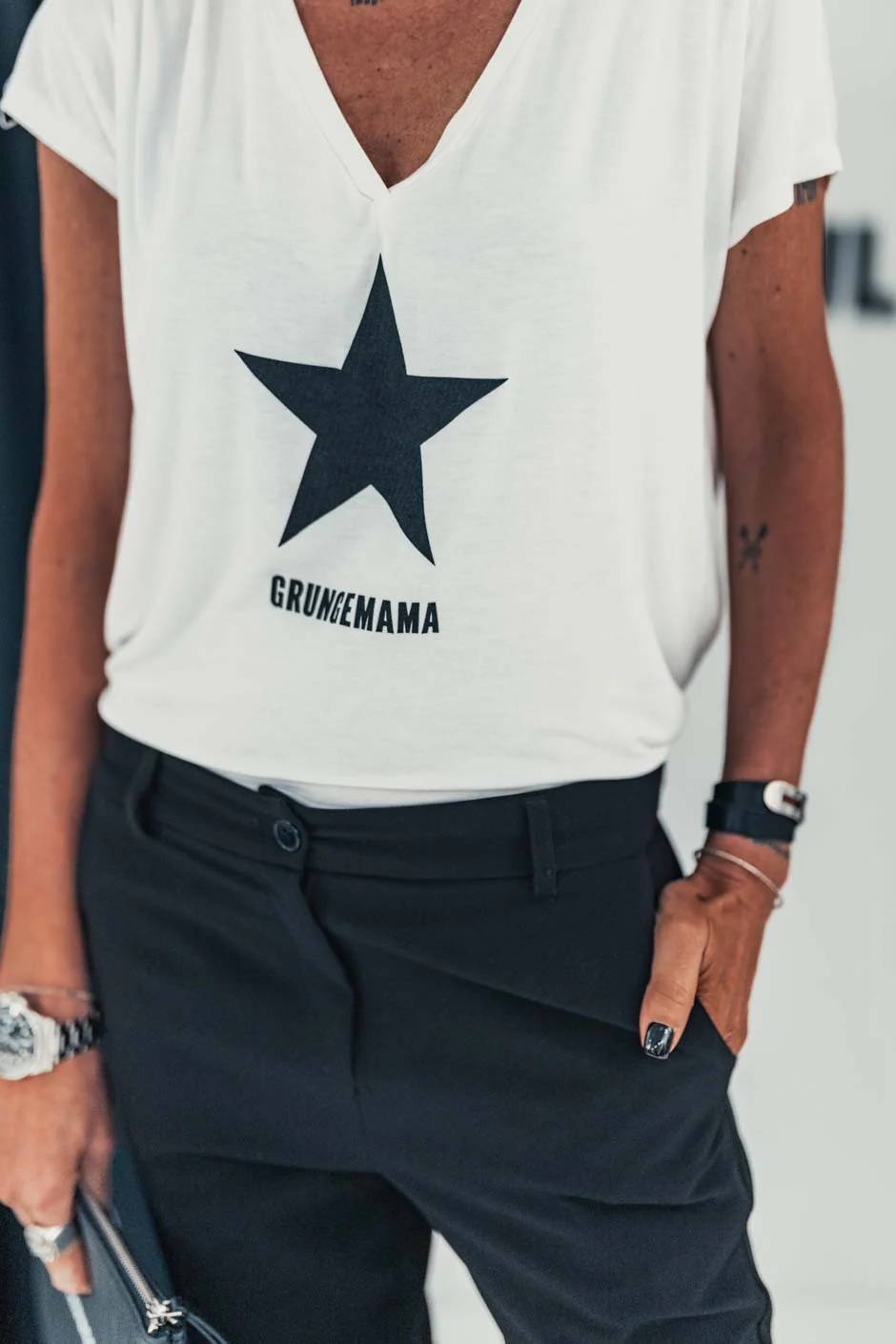 T-SHIRT GRUNGEMAMA PIERCE BLANc - Image 8