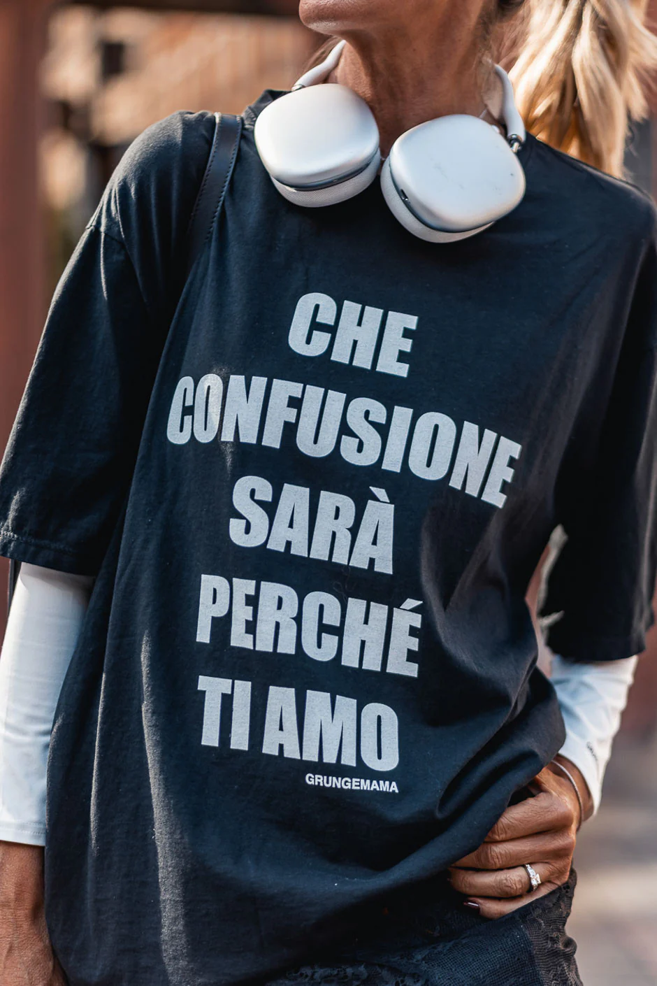 T-shirt Grungemama Ti amo noir