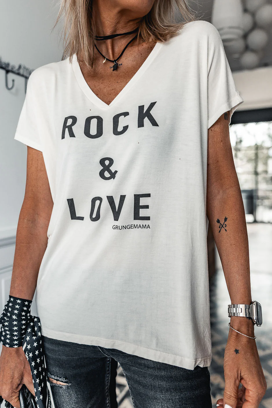 T-SHIRT PIERCE LOVE ECRU - Image 2