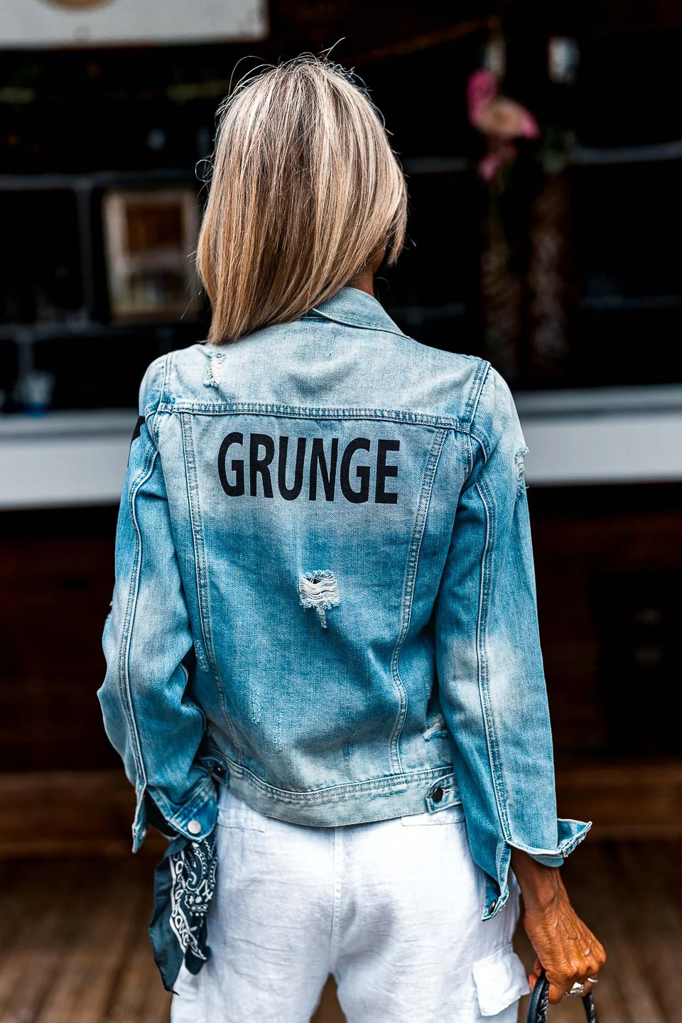 BLOUSON JEANS GRUNGEMAMA STAR destroy - Image 2